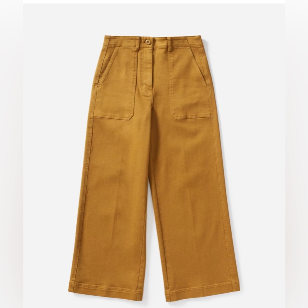 Everlane Wide Leg Crop Utility Pant Sz 0